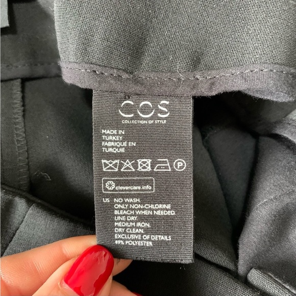 COS Streamlined Black Wool Blend Triusers - Picture 4 of 10